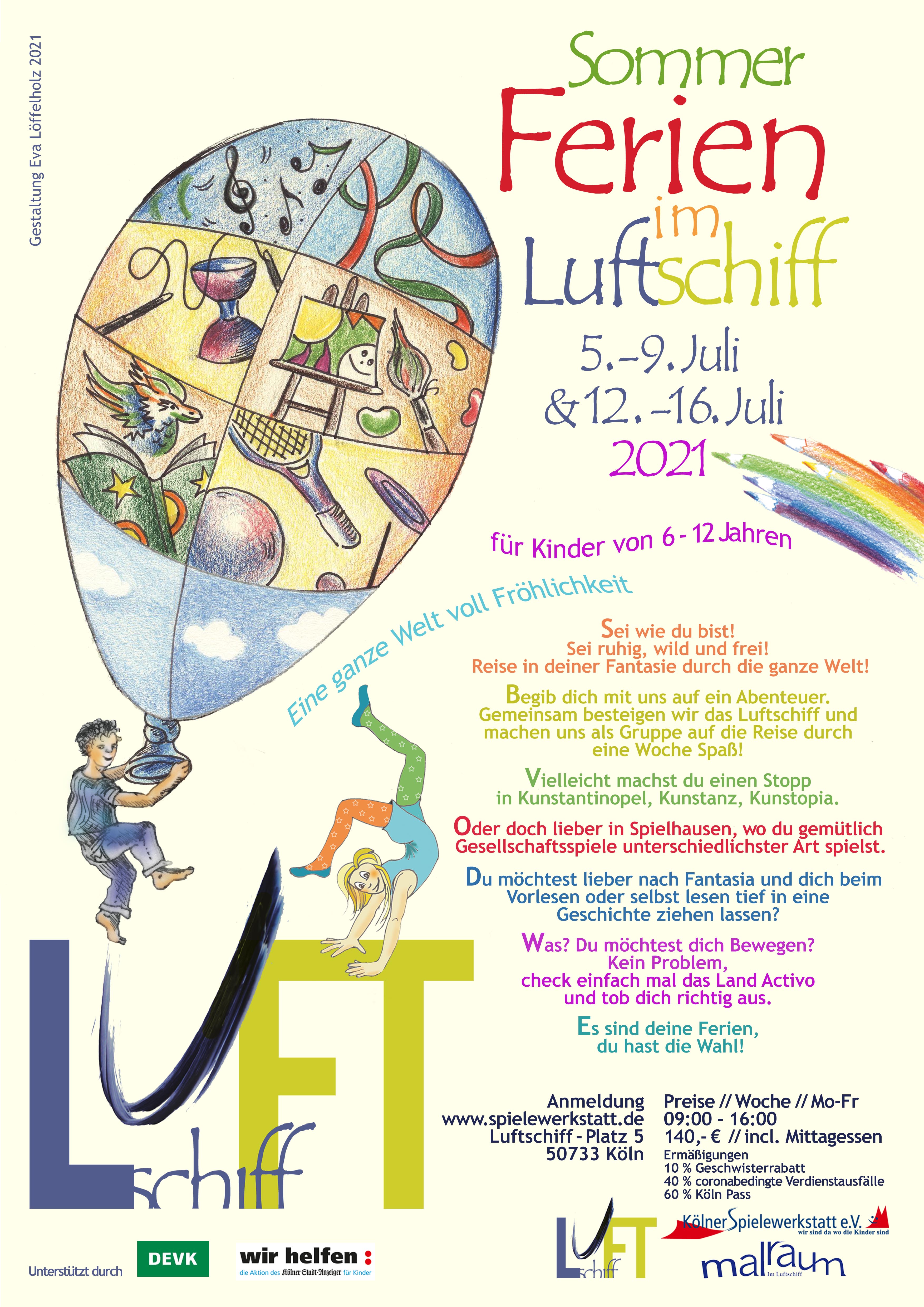 Sommerferien im luftschiff mittel